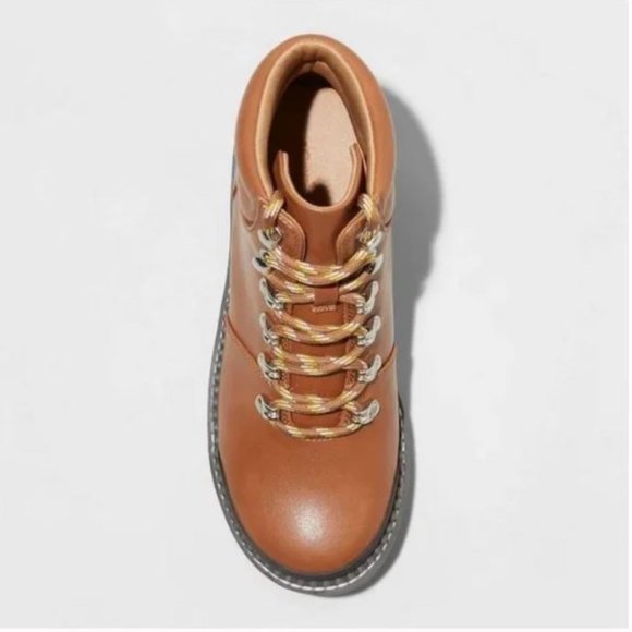 Women's Kira Lace-Up Hiker Boots Cognac - Universal Thread™ - Picture 4 of 5